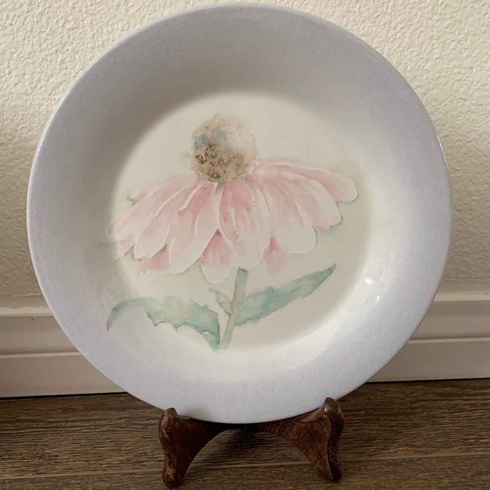Portmeirion The Seasons Collection Tulips and Coneflower Lunch Salad Plates 8.5”
